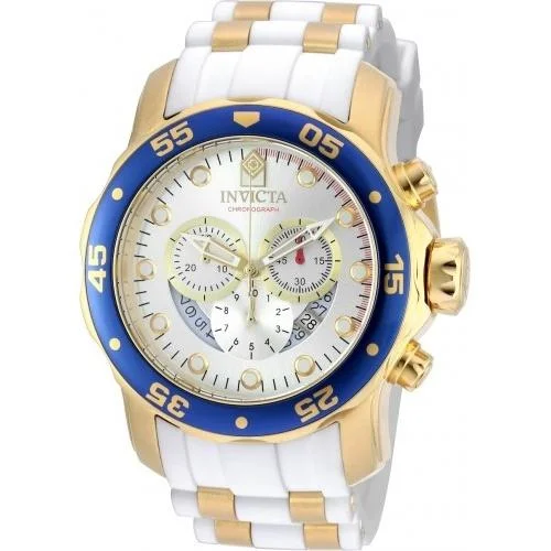 Invicta Men's 20293 Pro Diver White and GLD Ins Polyurethane and Stainless Steel Watch