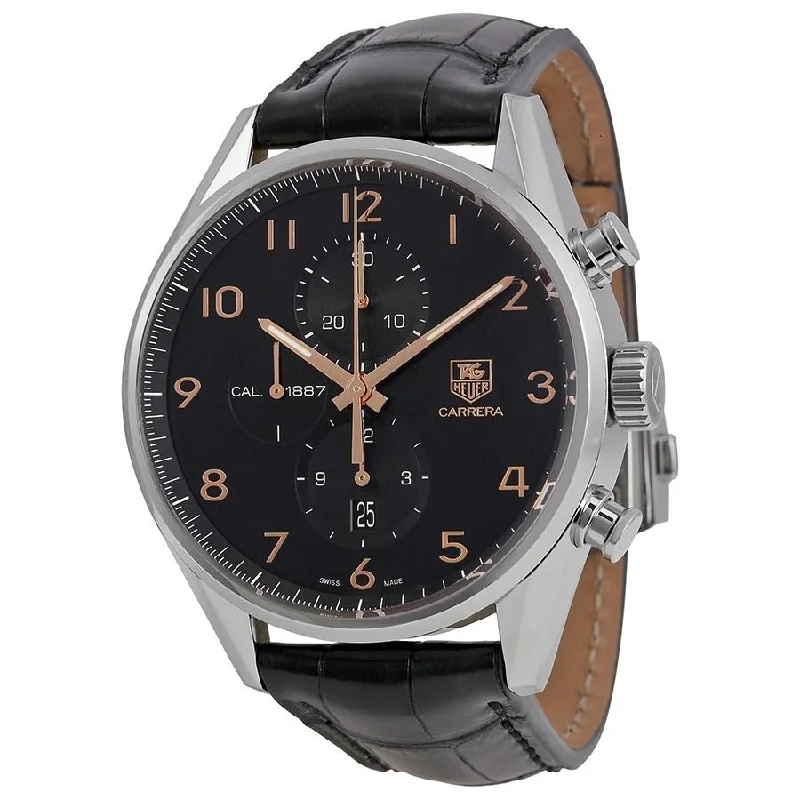 Tag Heuer Men's CAR2014.FC6236 Carrera Chronograph Brown Leather Watch