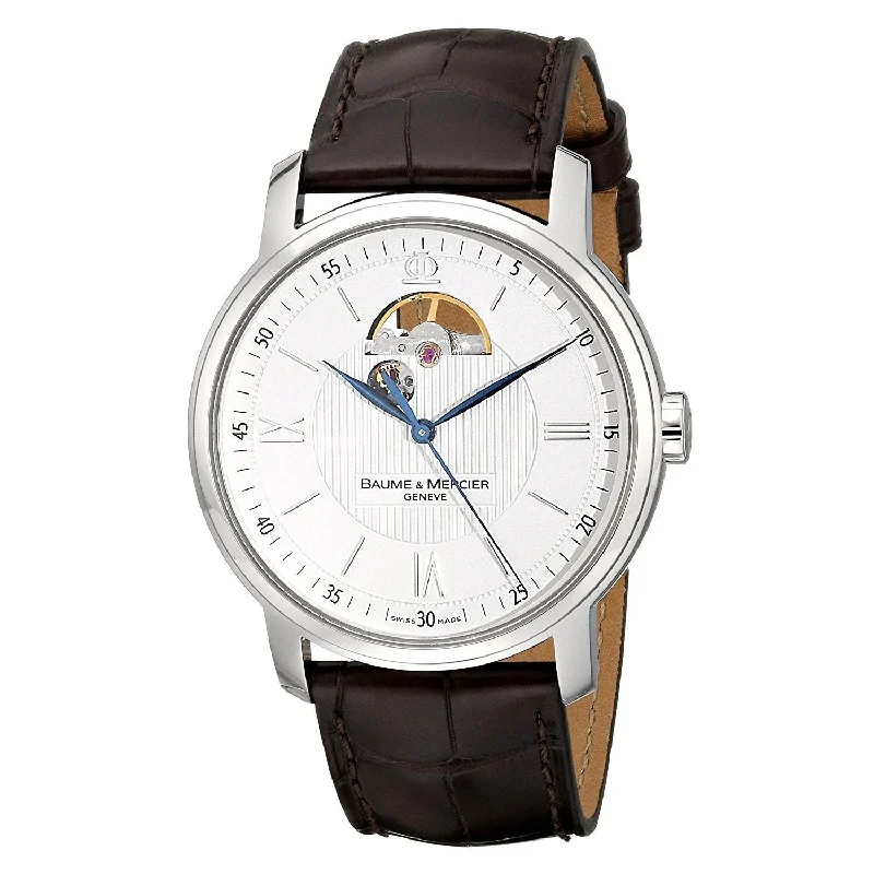 Baume & Mercier Men's MOA08688 Classima Executives Open Wheel Automatic Brown Leather Watch