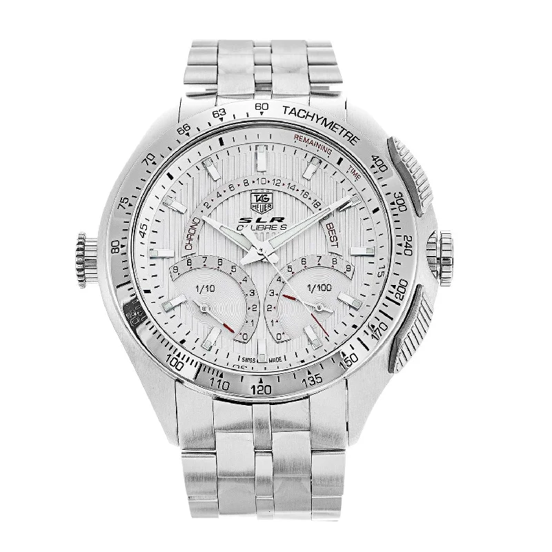 Tag Heuer Men's CAG7011.BA0254 Mercedes Benz SLR Stainless Steel and  Rotating Inner Bezel Controlled by Crown at 9 o'clock position Watch