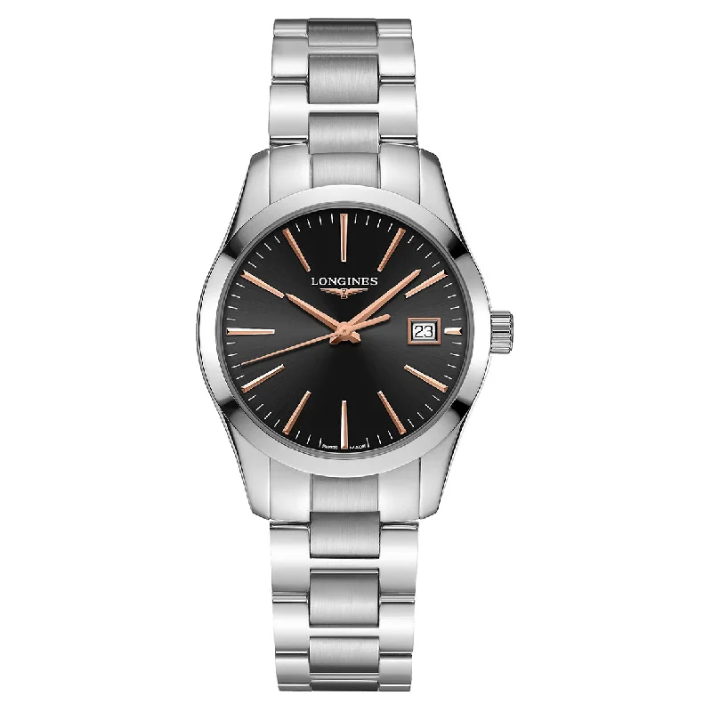 Longines Conquest Classic Black Dial Women 34mm