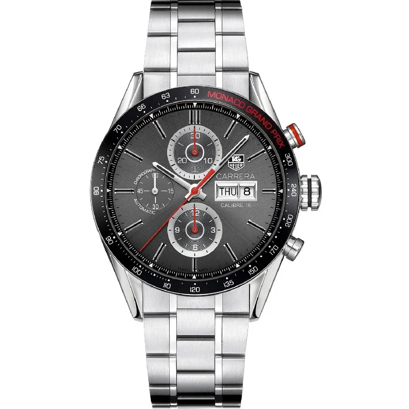 Tag Heuer Men's CV2A1M.BA0796 Carrera Chronograph Stainless Steel Watch