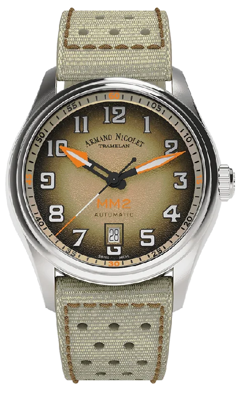 Armand Nicolet Men's Watch MM2 Date 41mm Beige A740P-KA-P0640KM8