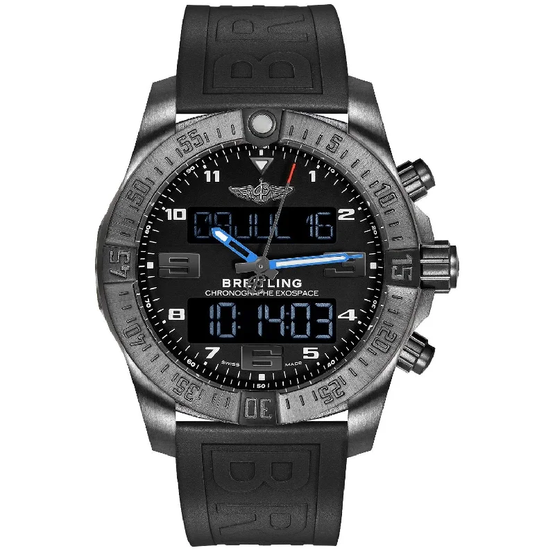 Breitling Men's VB5510H2-BE45-263S Exospace B55 Connected Analog-Digital Black Rubber Watch