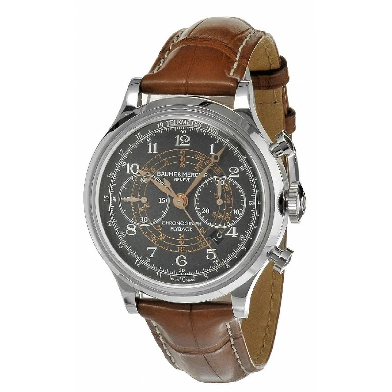 Baume & Mercier Men's MOA10068 Capeland Chronograph Automatic Brown Leather Watch