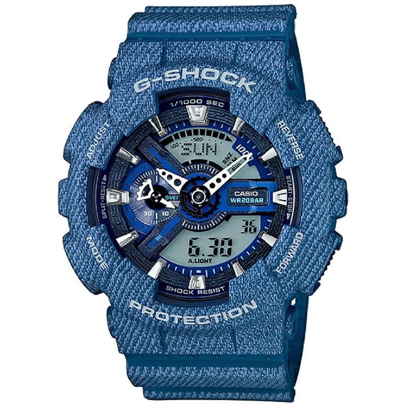 Casio Men's GA110DC-2A G-shock Blue Rubber Watch