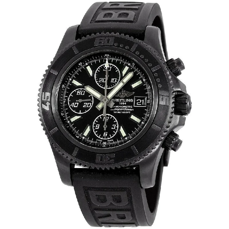 Breitling Men's M13341B7-BD11-152S Superocean Chronograph Black Silicone Watch