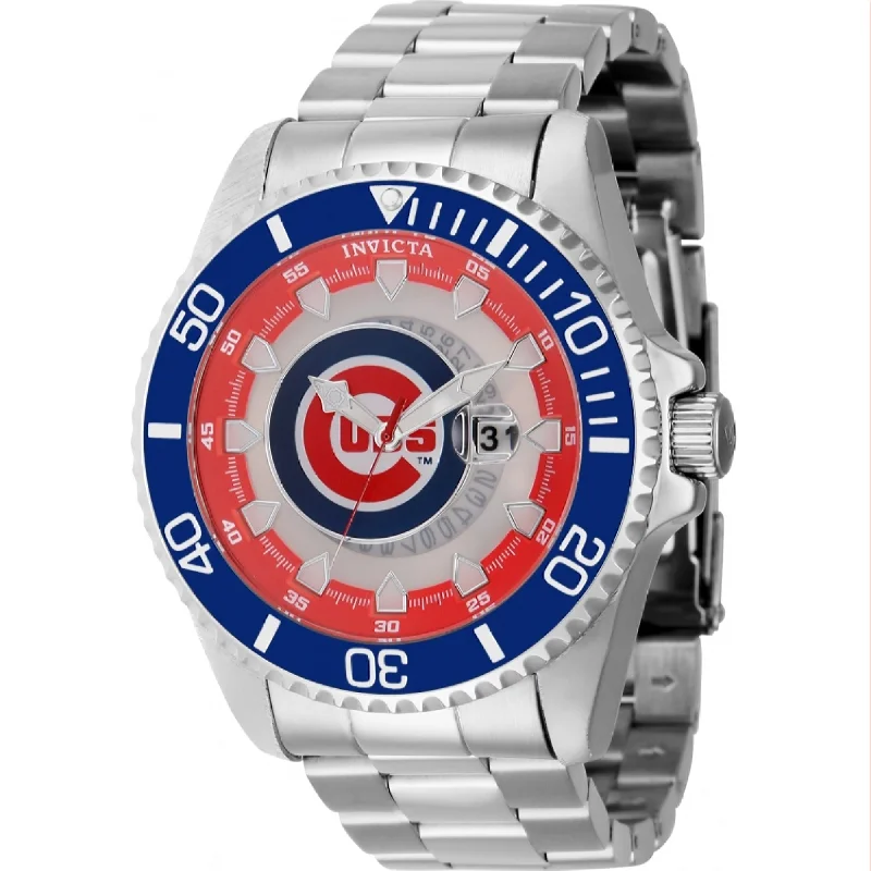 Invicta MLB Quartz MLB Cubs Red Dial Men's Watch 43458