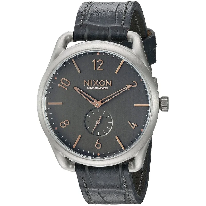 Nixon Men's A465-2145 C45 Black Leather Watch