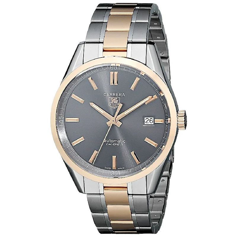 Tag Heuer Men's WV215F.BD0735 Carrera Automatic 18kt Rose Gold Two-Tone Stainless Steel Watch