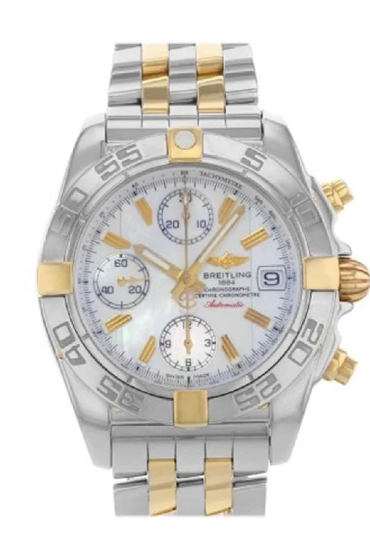 Breitling Chrono Galactic White Dial Chronograph Stainless Steel Men's Watch  B13358L2 WHT STICK