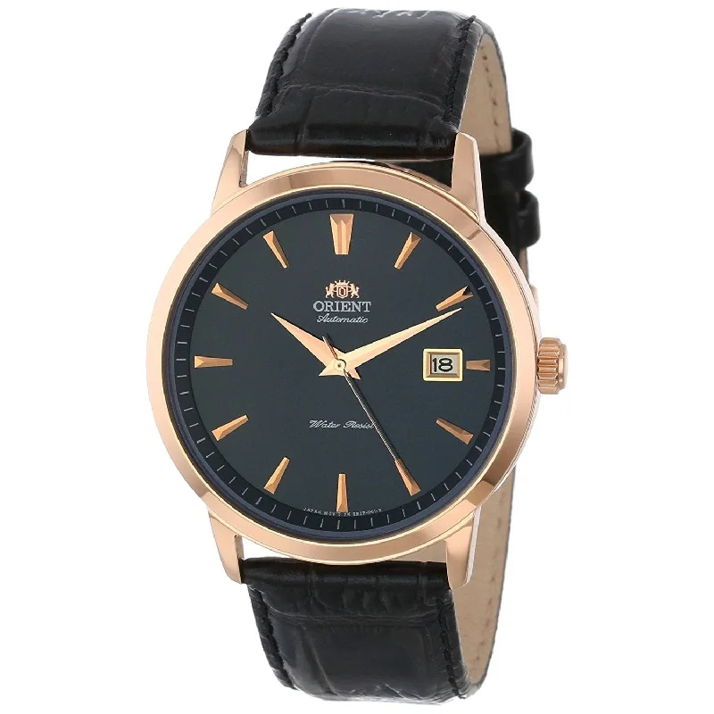 Orient Men's FER27002B0 Symphony Automatic Black Leather Watch