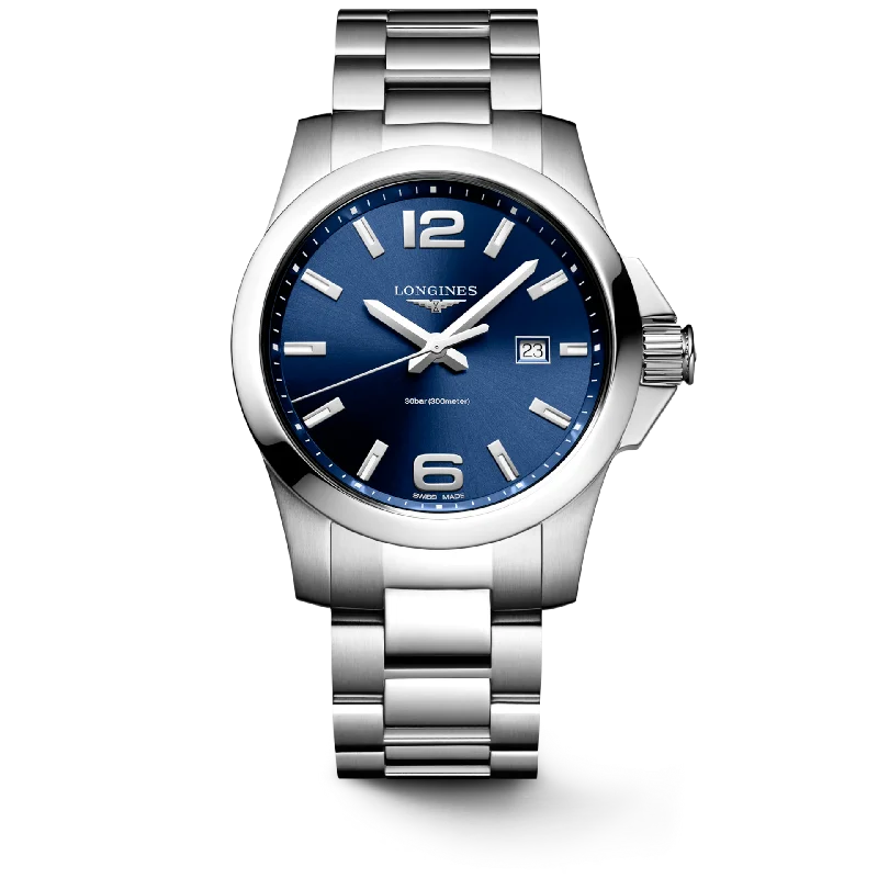 Longines Conquest Sunray Blue Dial Men 43mm