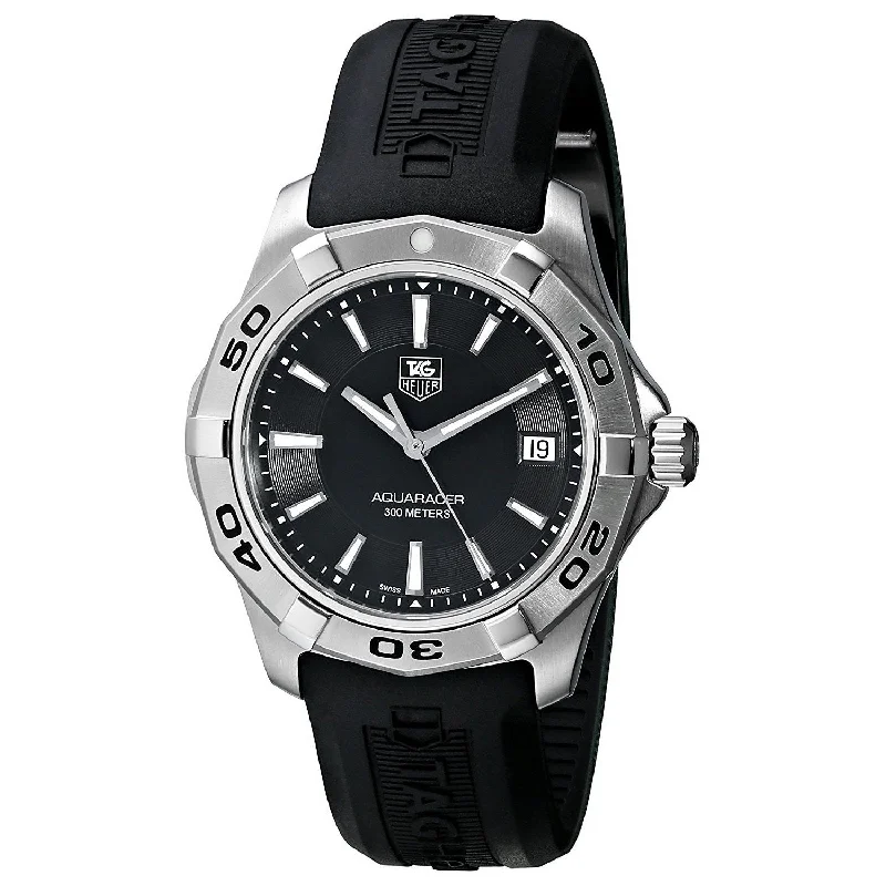 Tag Heuer Men's WAP1110.FT6029 Aquaracer Black Rubber Watch