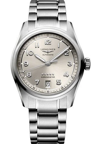 Longines Spirit Automatic Watch - 37 mm Steel Case - Champagne Arabic Dial - Bracelet - L3.410.4.63.6