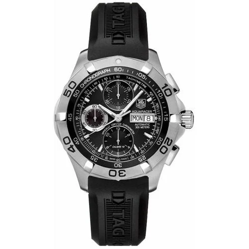 Tag Heuer Men's CAF5010.FT8011 Aquaracer Chronograph Automatic Black Rubber Watch