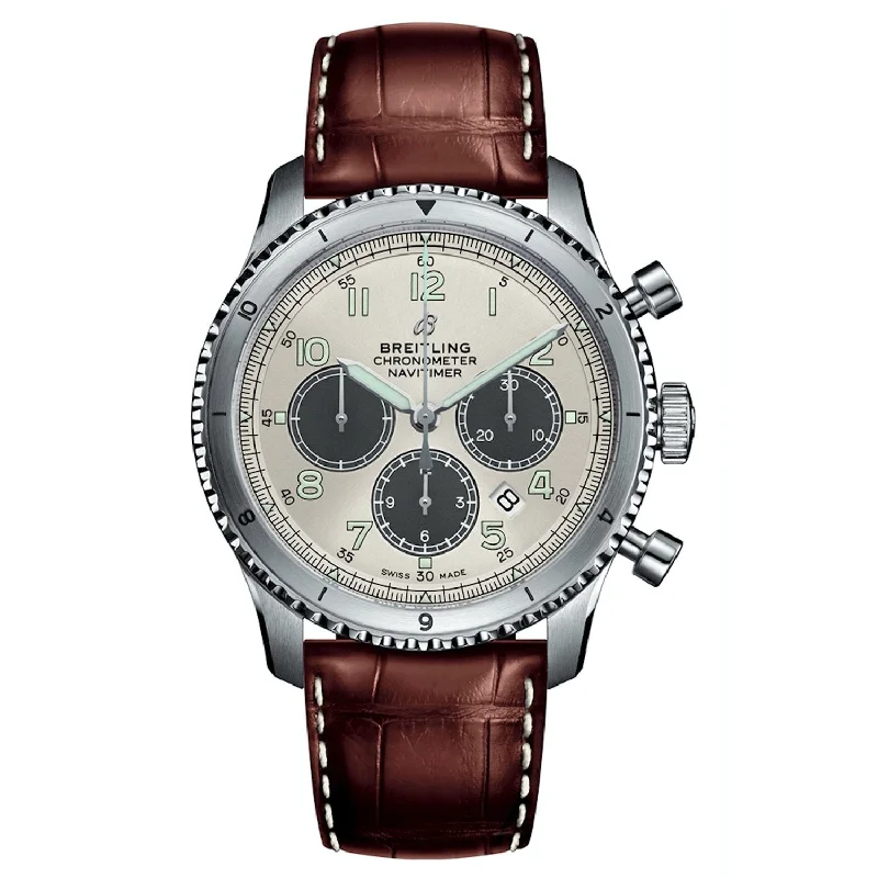 Breitling Men's AB01171A-G839-1009P Navitimer 8 Chronograph Brown Leather Watch