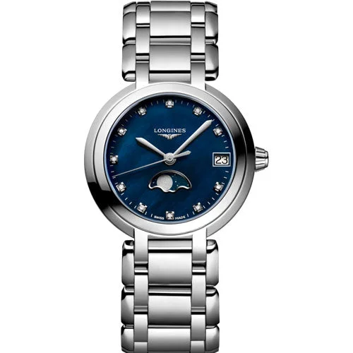 Longines Primaluna Blue mother-of-pearl Dial Women 30.5mm