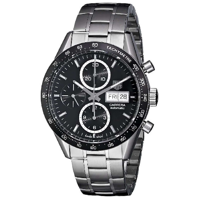 Tag Heuer Men's CV201AG.BA0725 Carrera Chronograph Automatic Stainless Steel Watch