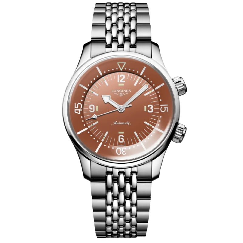 Longines Legend Diver Terracotta Dial Men 39mm