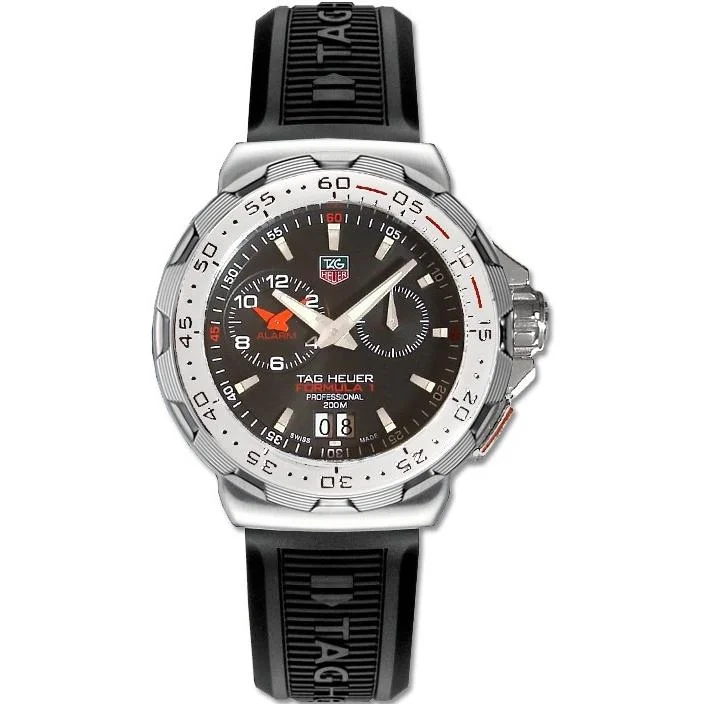 Tag Heuer Men's WAH111C.FT6024 Formula 1 Alarm Black Rubber Watch