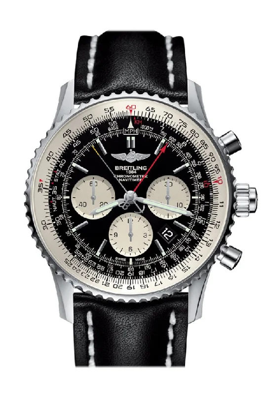 Breitling Navitimer Rattrapante Chronograph Automatic Black Dial Men's Watch AB031021