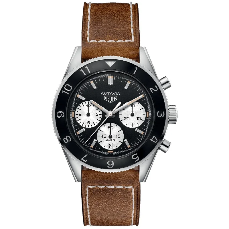 Tag Heuer Men's CBE2110.FC8226 Heritage Chronograph Automatic Brown Leather Watch