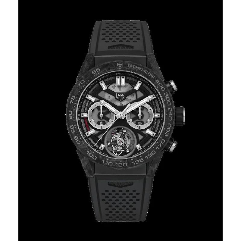 Tag Heuer Men's CAR5A8W.FT607 Carrera Chronograph Black Rubber Watch