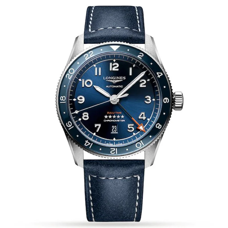 Longines Spirit Zulu Time Sunray Blue Dial Men 42mm