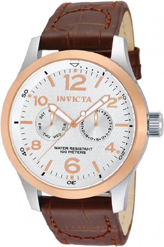 Invicta Men's 13010 I-Force Multi-Function Brown Leather Watch