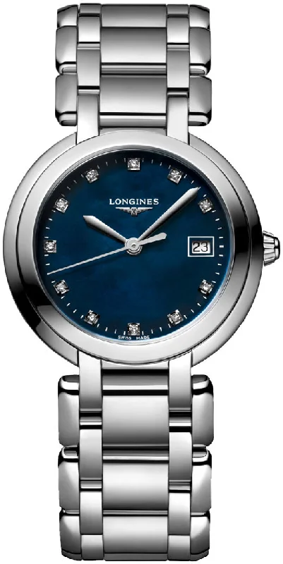 Longines Primaluna Blue Mother-Of-Pearl Dial Women 30.5mm