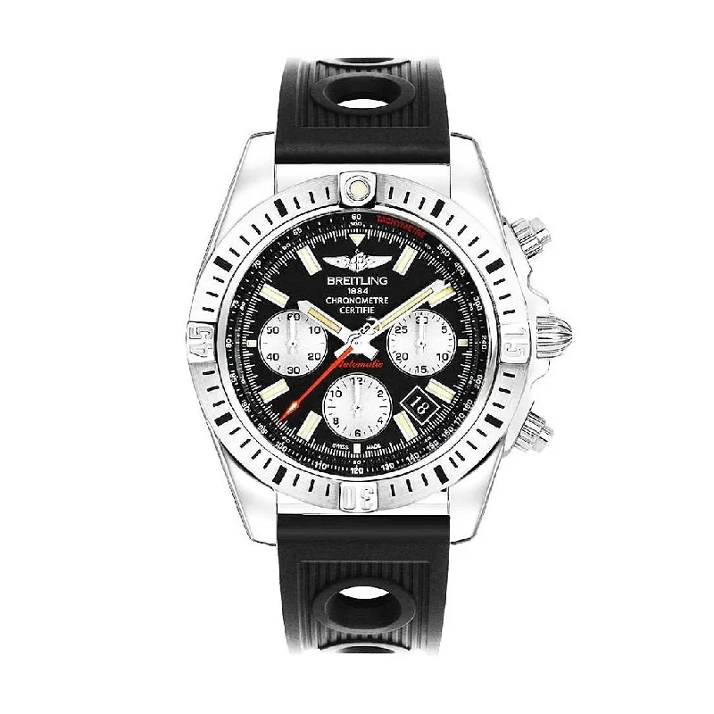 Breitling Men's AB01154G-BD13-152S Chronomat 44 Chronograph Black Rubber Watch