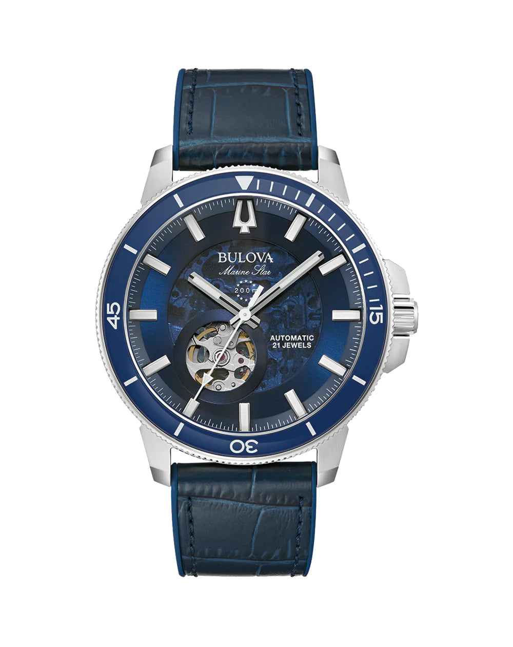 Bulova - Men's Marine Star Automatic Watch Blue