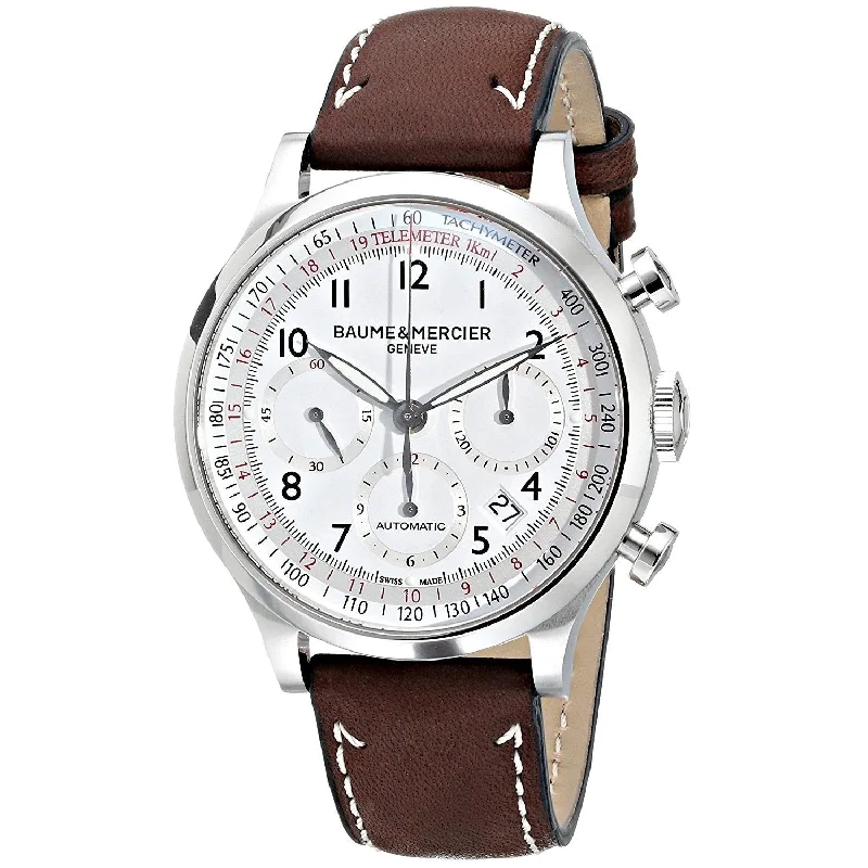 Baume & Mercier Men's MOA10000 Capeland Chronograph Automatic Brown Leather Watch