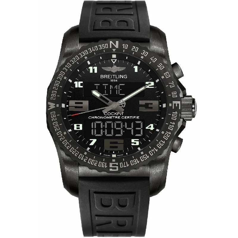 Breitling Men's VB501022-BD41-155S Professional Cockpit B50 Night Mission Black Rubber Watch