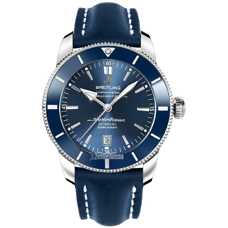 Breitling Men's AB202016-C961-101X Superocean Heritage II Automatic Blue Leather Watch