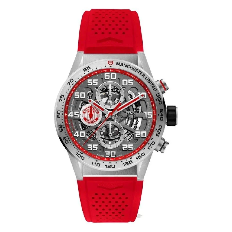 Tag Heuer Men's CAR201M.FT6156 Carrera Chronograph Red Rubber Watch