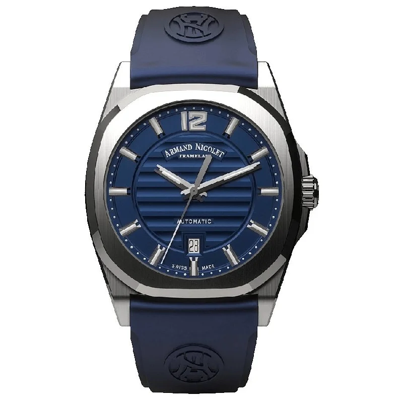 Armand Nicolet Men's Watch J09-3 Watch Blue Silicone A660AAA-BU-GG4710U