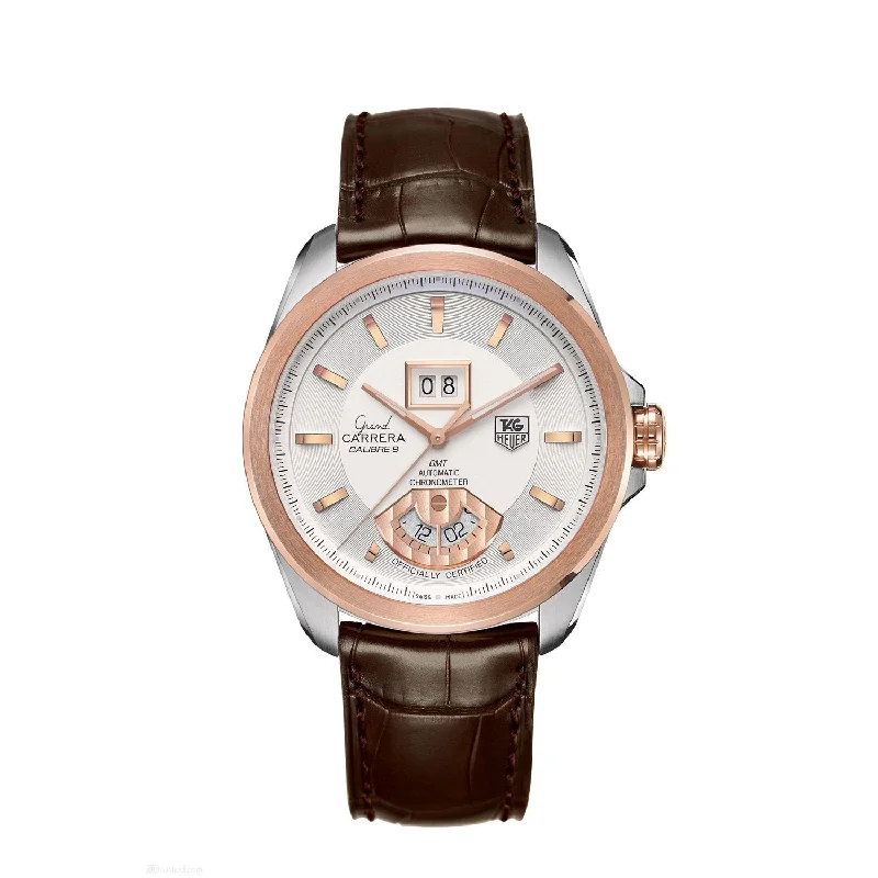 Tag Heuer Men's WAV5152.FC6231 Grand Carrera 18kt Rose Gold Automatic Brown Leather Watch