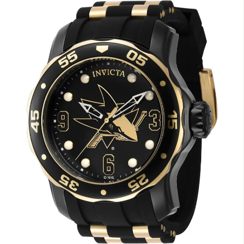 Invicta NHL Quartz NHL Sharks Black Dial Men's Watch 42318