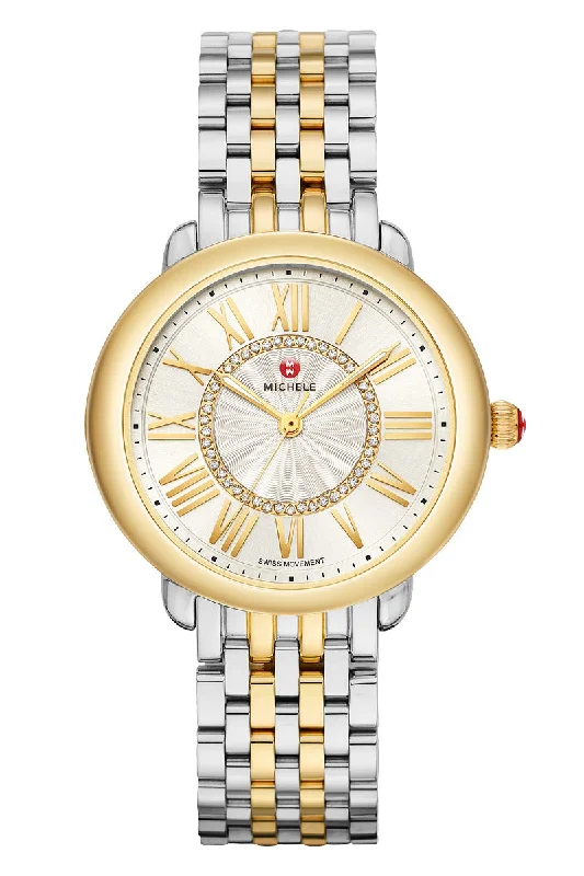 Michele Serein Mid Two-Tone 18K Gold Diamond Dial MWW21B000148