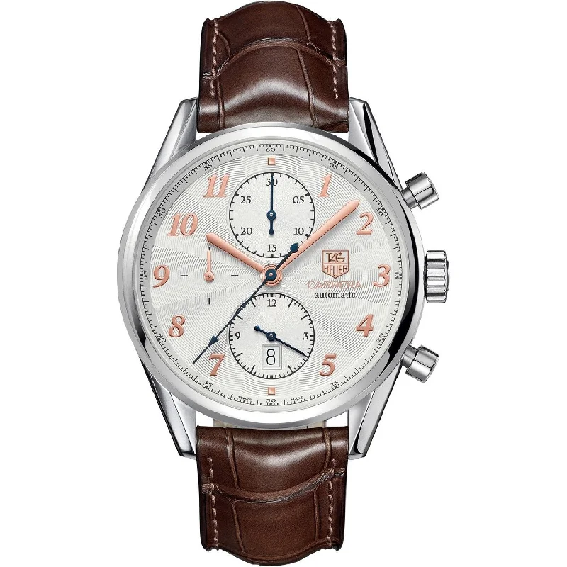 Tag Heuer Men's CAS2112.FC6291 Carrera Chronograph Brown Leather Watch