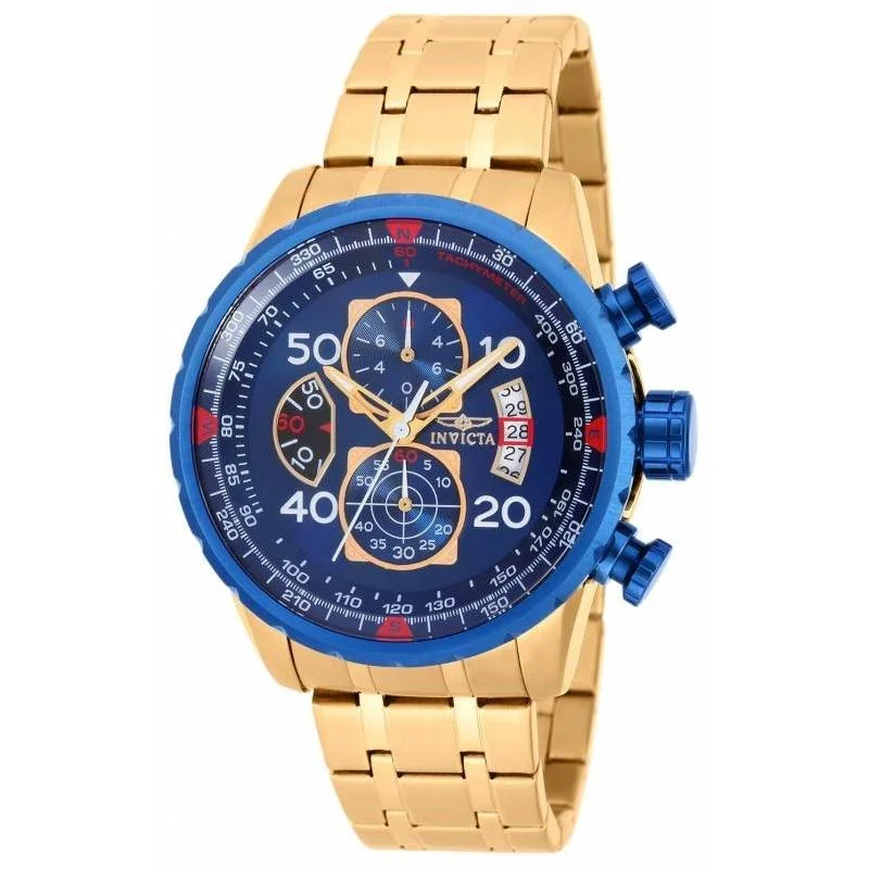 Invicta Men's 19173 Aviator Chronograph Gold-tone Stainless Steel Watch