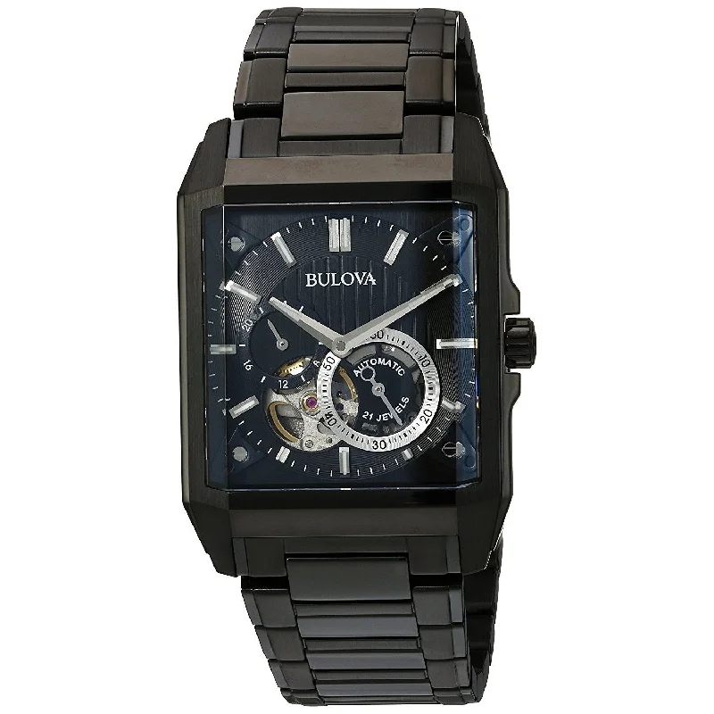 Bulova Men's 98A180 Classic Automatic Black Stainless Steel Watch