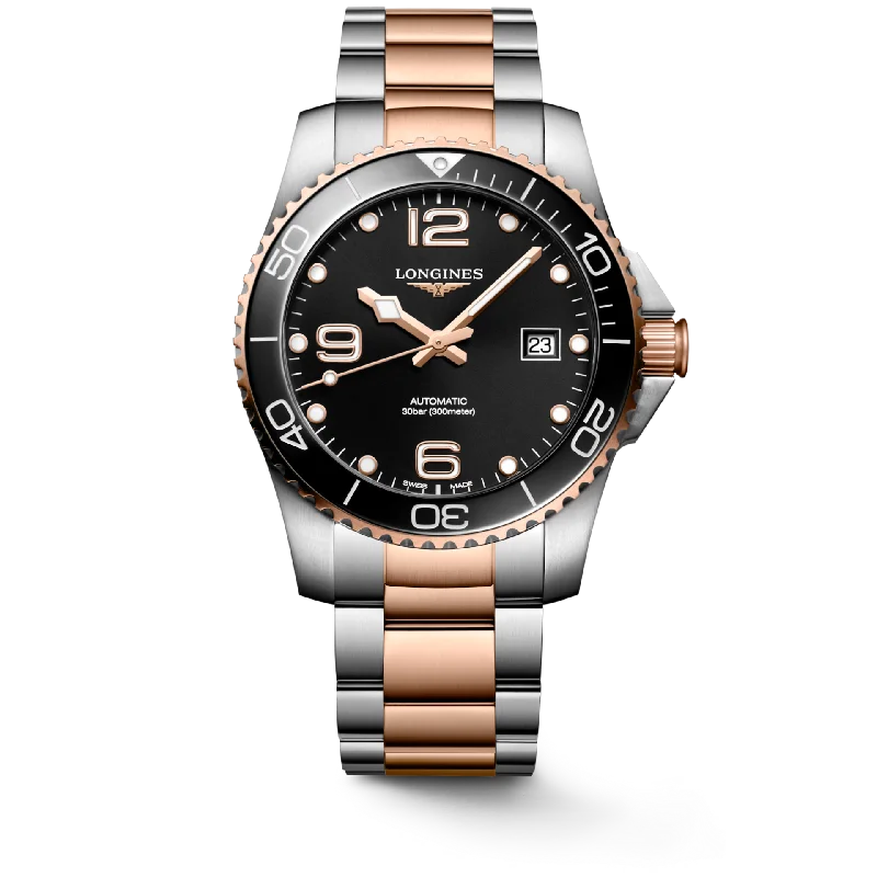 Longines Hydroconquest Sunray Black Dial Men 41mm