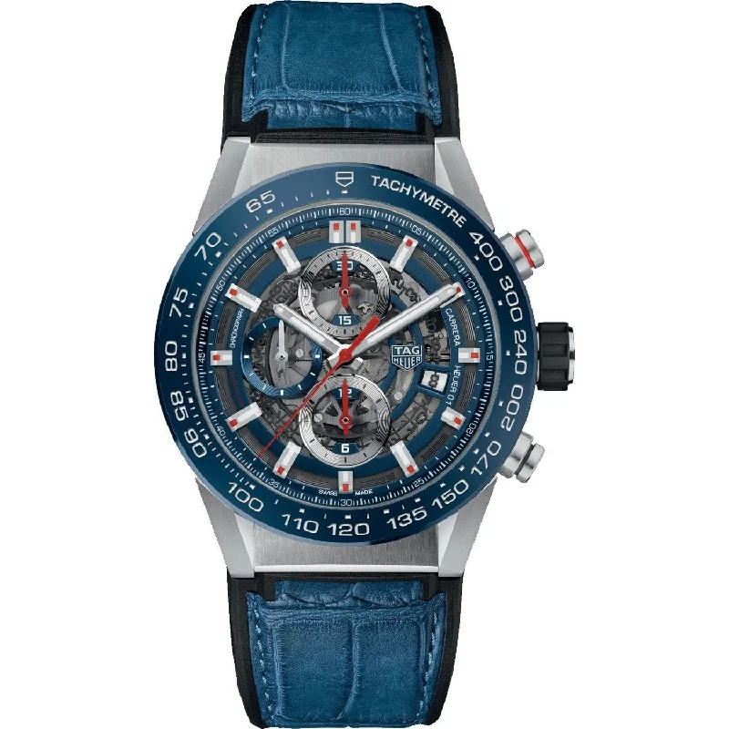 Tag Heuer Men's CAR201T.FC6406 Carrera Chronograph Blue Rubber Watch