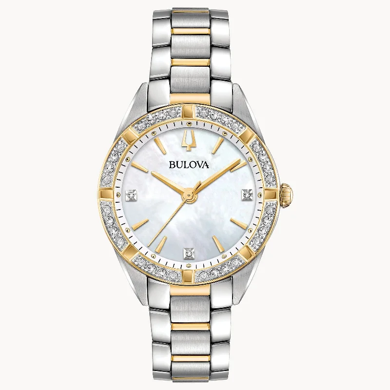 Bulova - Classic Women's Mother of Pearl + Diamond Watch